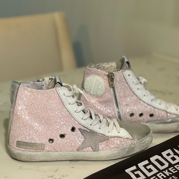 SOLD Golden Goose Pink Ice Glitter Francy Sneaker size 38 - Picture 2 of 9